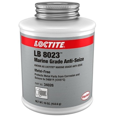 Henkel Anti-Seize Compound, Marine Grade, Can, Paste LB 8023 16OZ IDH 275026